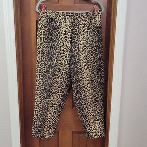 David Brooks Leopard Print Pants Linen And Cotton
